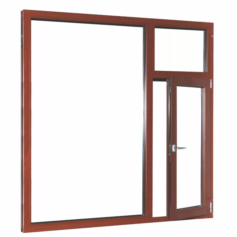 Janela isolada de alumínio com abertura horizontal e suspensão descendente